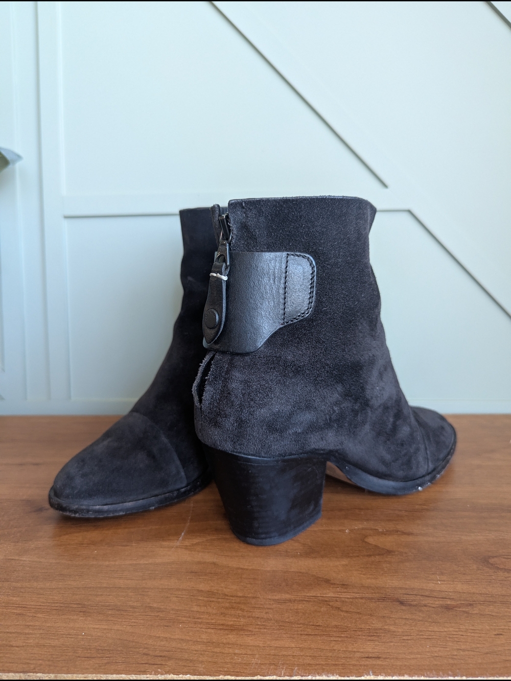 rag bone Ryland Suede Ankle Boots in black.